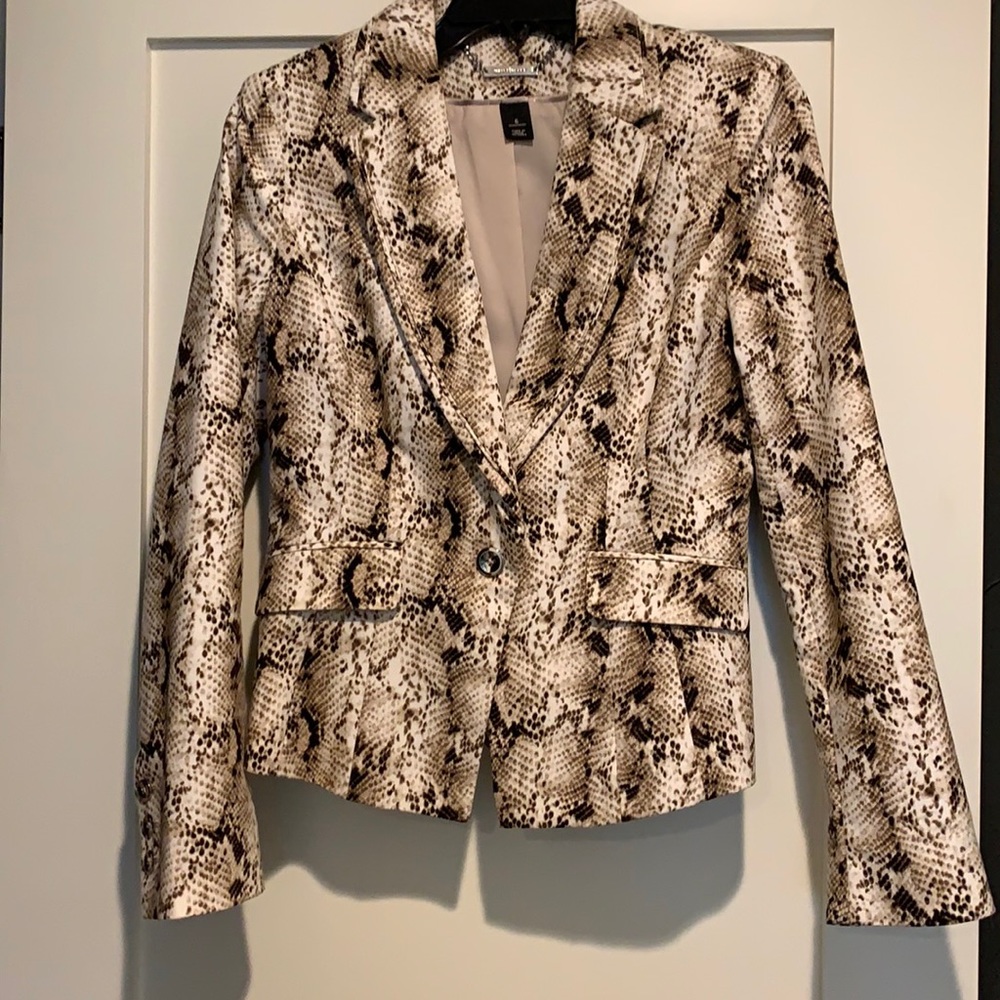 White House Black Market Alligator Print Jacket